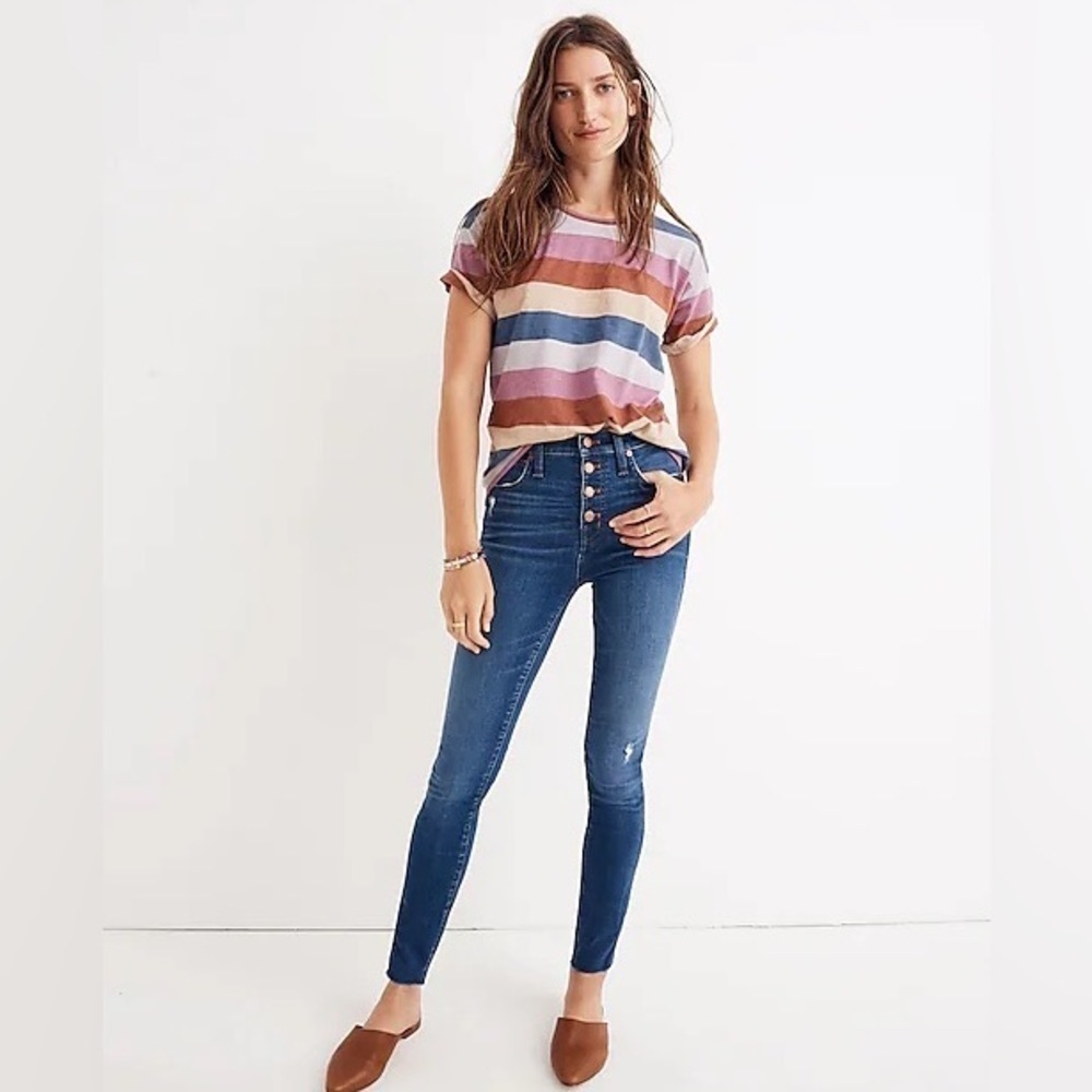 MADEWELL Sz 26 10" High-Rise Skinny Jeans in Hanna Wash